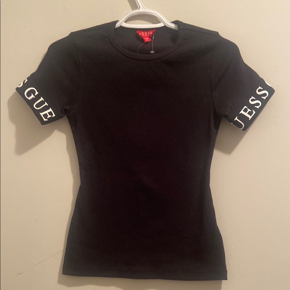 GUESS Black ribbed Women's Top - Picture 1 of 4
